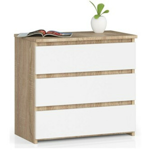 Ak furniture Komoda CL3 60 cm dub sonoma/bílá