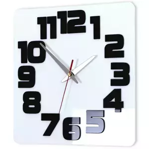 ModernClock Nástěnné hodiny Logic bílo-černé