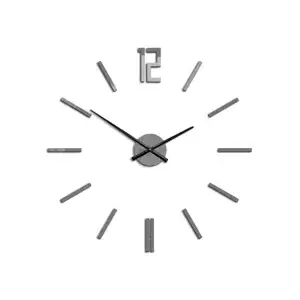 ModernClock 3D nalepovací hodiny Carlo šedé