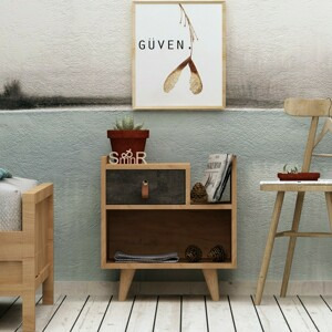 Hanah Home Noční stolek Dopo dub tmavý