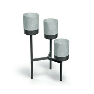 Prosperplast Stojan na květiny BLOOME 80,5 cm šedý/černý