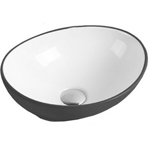 Keramické umyvadlo na desku MEXEN ELZA 40 CM černo-bílá