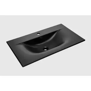Comad Keramické zápustné umyvadlo Sky1 80 cm DP matné černé