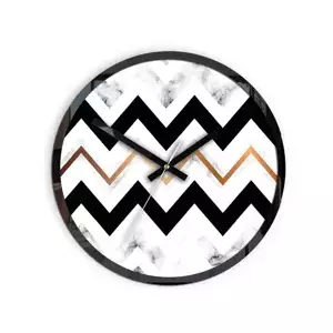 ModernClock Nástěnné hodiny Marble černo-bílé