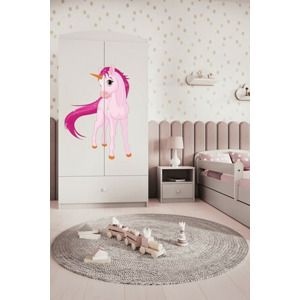 Kocot kids Dětská skříň Babydreams 90 cm jednorožec bílá