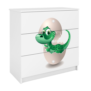 Kocot kids Komoda Babydreams 80 cm dinosaurus bílá