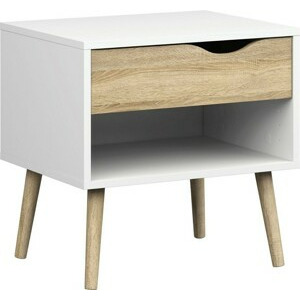 Tvilum Noční stolek Reno bílá/dub sonoma