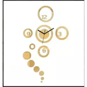 ModernClock 3D nalepovací hodiny Dream zlaté-zrcadlové