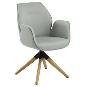 Actona Křeslo Aura světle šedé/dub