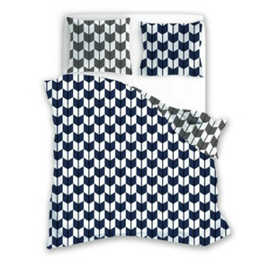 Faro Bavlněné povlečení PURE COTTON 160x200 cm + 2x 70x80 cm bílé/modré
