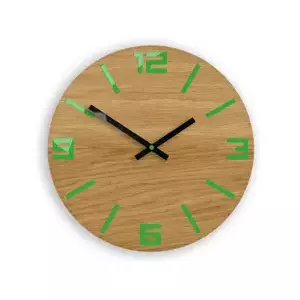 ModernClock Nástěnné hodiny Arabic hnědo-zelené