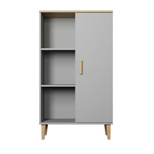Kocot kids Vitrína DENVER 120 cm šedý/dub hickory