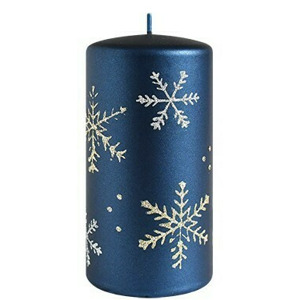 Mondex Vánoční svíčka FROST 10 cm modrá