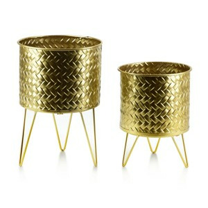 Mondex Sada 2 květináčů SWEN 20xh30cm,18xjh23,5cm zlatá