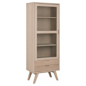 Actona Vitrína A-Line 190 cm bělený dub