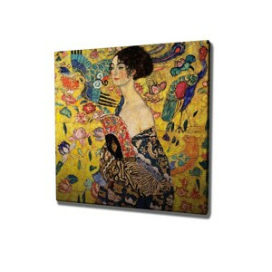 Wallity Reprodukce obrazu Lady with fan KC242 45x45 cm