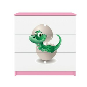 Kocot kids Komoda Babydreams 80 cm dinosaurus růžová