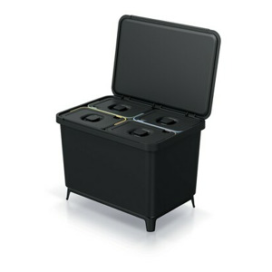 Prosperplast Odpadkový koš SYSTEMO 4x10 L černý