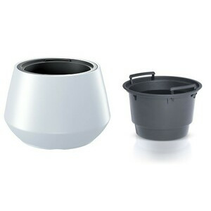 Prosperplast Květináč s vkladem HERO bílý III, varianta 43,6 cm