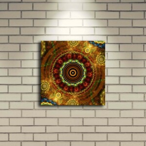 Wallity Obraz s LED osvětlením MANDALA 25 28 x 28 cm