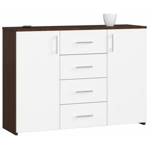 Ak furniture Komoda Torvi K 110 cm wenge/bílá