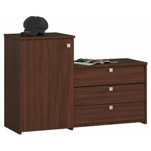 Ak furniture Botník s komodou S16 wenge