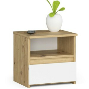 Ak furniture Noční stolek CL1 40 cm dub artisan/bílý