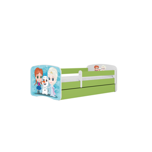 Kocot kids Dětská postel Babydreams Ledové království zelená, varianta 70x140, bez šuplíků, bez matrace