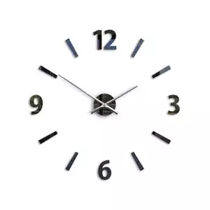 ModernClock 3D nalepovací hodiny Klaus černé
