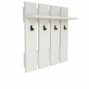 Hanah Home Nástěnný věšák s policí Carina 70 cm bílý
