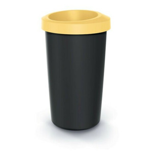 Prosperplast Odpadkový koš COMPACTO světle žlutý/černý, varianta 25 l