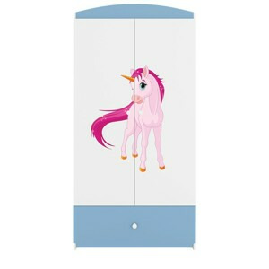Kocot kids Dětská skříň Babydreams 90 cm jednorožec modrá II