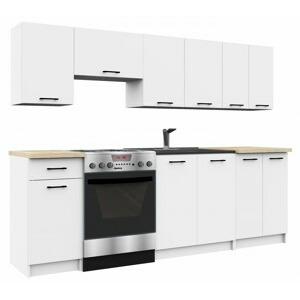 Ak furniture Kuchyňská linka Olivie 2,4 m bílá