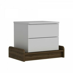 Hanah Home Noční stolek Marina bílý/ořech