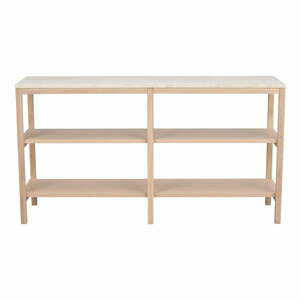 Bílý konzolový stolek s deskou z kamene 140x40 cm Orwel - Rowico