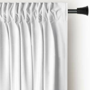 Bílý sametový dimout závěs 140x245 cm Pleat – Restilo