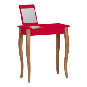 Červený toaletní stolek se zrcadlem Ragaba Lillo, šířka 65 cm