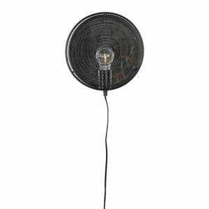 Černé nástěnné svítidlo White Label Lea