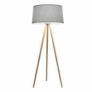 Šedá stojací lampa SULION Bea, výška 152 cm