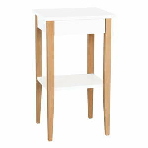 Bílý odkládací stolek Ragaba Entlik