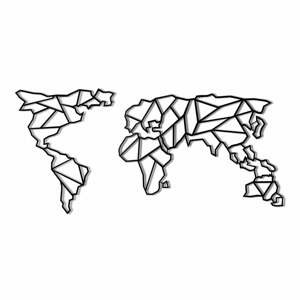 Nástěnná kovová dekorace Map, 60 x 130 cm