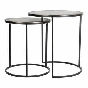 Kovové kulaté odkládací stolky v sadě 2 ks ø 50 cm Talca – Light & Living
