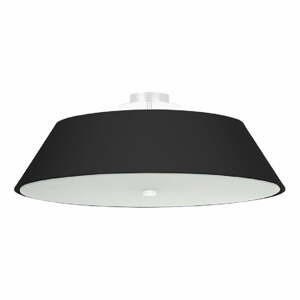 Černé stropní svítidlo se skleněným stínidlem ø 60 cm Hektor – Nice Lamps