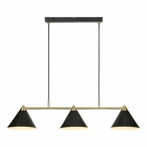Černé tříramenné závěsné svítidlo Markslöjd Klint