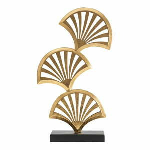 Kovová soška ve zlatém dekoru Mauro Ferretti Triple Leaf
