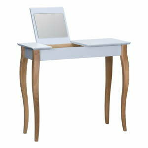 Světle šedý toaletní stolek se zrcadlem Ragaba Dressing Table, délka 85 cm