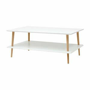 Bílý konferenční stolek se sníženou spodní deskou Ragaba KORO