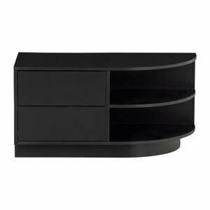 Černý modulární TV stolek z borovicového dřeva 78x40 cm Finca – WOOOD