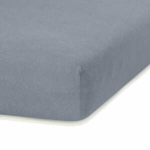 Šedé napínací froté prostěradlo 180x200 cm Ruby – Restilo