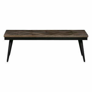 Černý/hnědý konferenční stolek 60x120 cm Rhombic – WOOOD